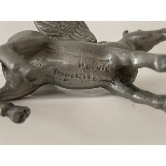 Rawcliffe Pewter Winged Horse Pegasus Bunny Rabbit Figurines Lot of 3 VTG - Picture 5 of 11